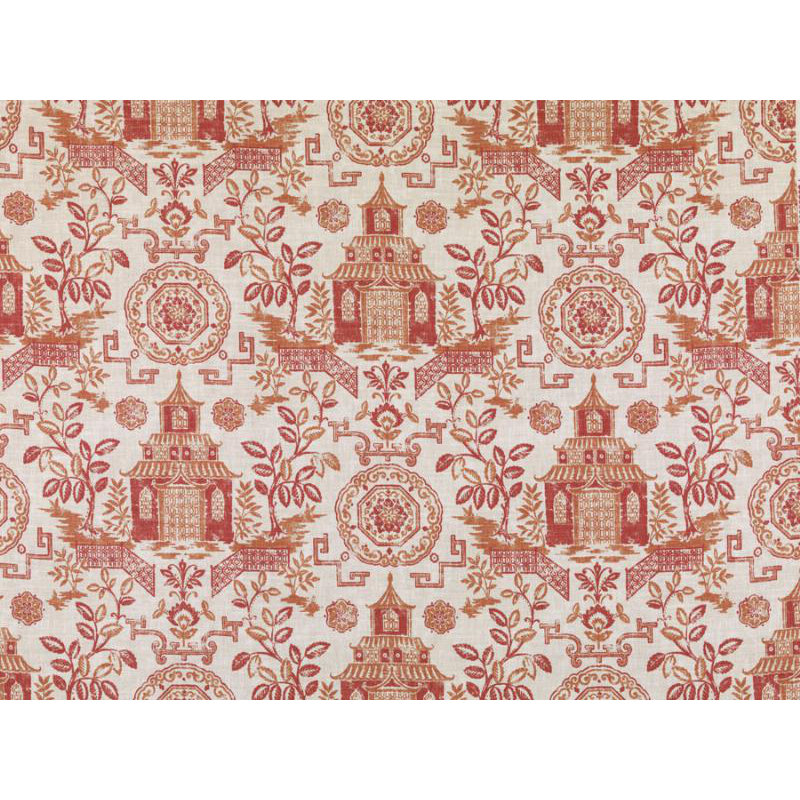 Ming Prints Fabric, Persimmon