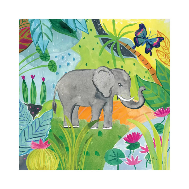 The Big Jungle I by Farida Zaman - Wrapped Canvas Painting, 45.72 cm H x 45.72 cm W