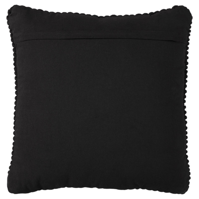 Jawone Square 100% Cotton Pillow Cover & Insert, Black