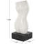 Sculpture Cole et marbre gris à forme abstraite avec base en bloc noir