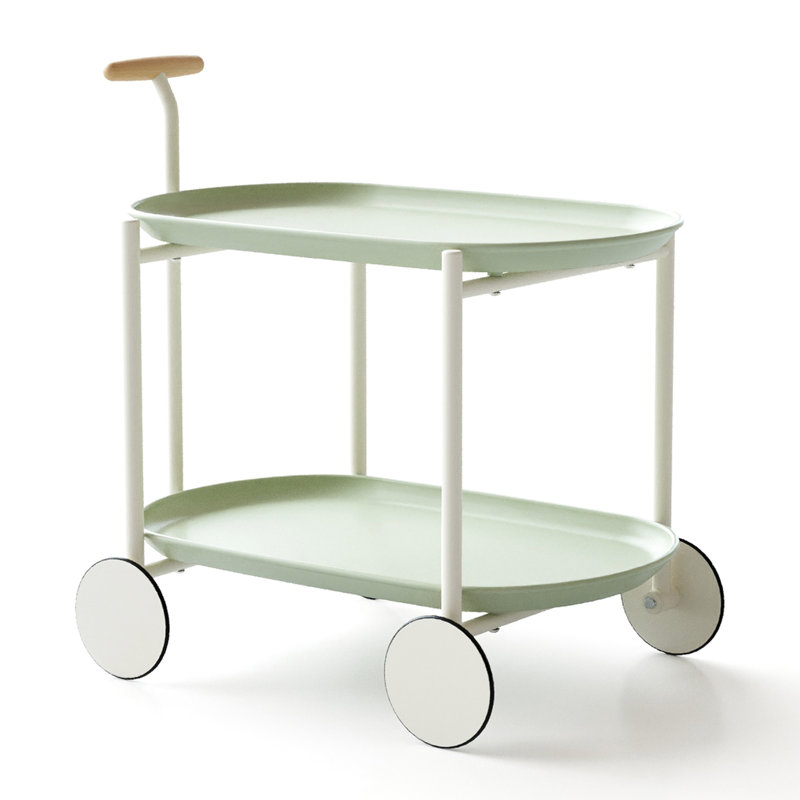 Moon Storage Cart Nordic Internet Mobile Trolley, Double - Layer Shelf For Kitchen And , Simple Design, 0 Odor, Small Rectangular Island, Beech Wood Living Room Kitchen, Trolley With Shelf, T Shaped