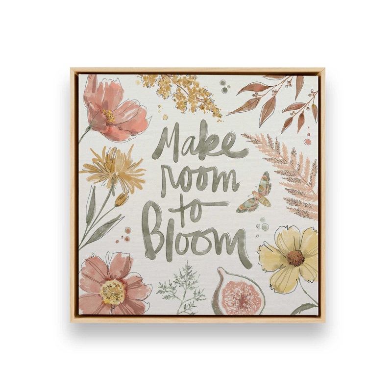 «Botanical Encouragement II», reproduction sur toile, Cadre flottant en érable américain, H 16,75 po x l 16,75 po x P 1,75 po