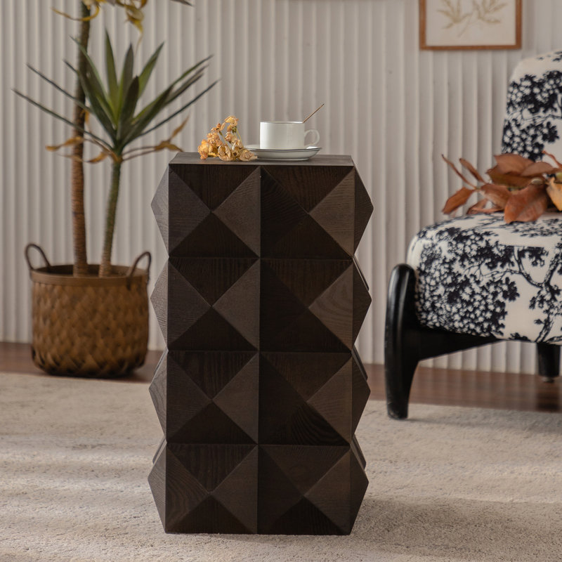 Table basse rétro 23,62 po, Brun