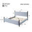 Lit tapissier pour chambre à coucher-402197764