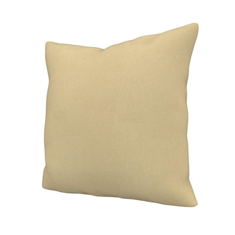 Jem Gabi Sunbrella® Indoor/Outdoor Throw Pillow, Square 20", Antique Beige Sunbrella® Canvas