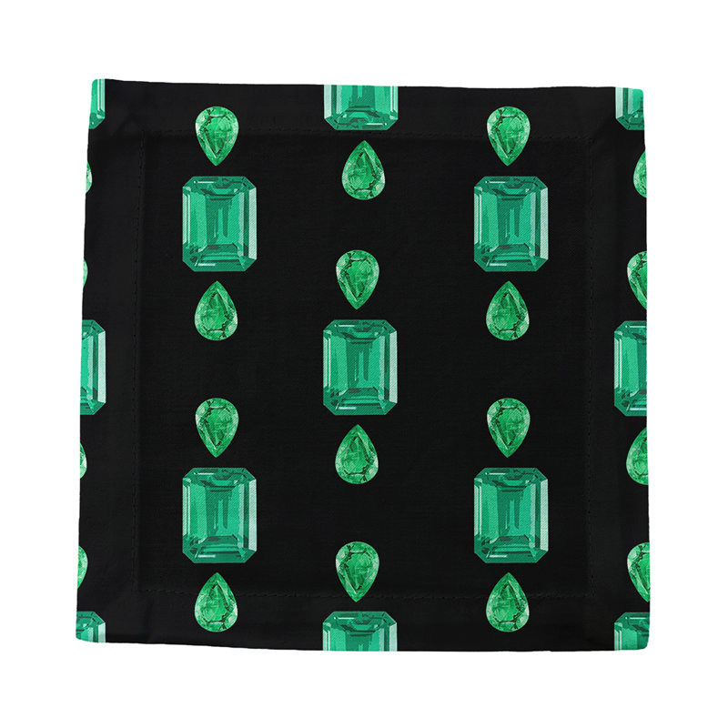 Cotton Blend Square Napkins, Black