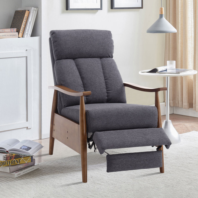 Upholstered Home Theater Seating, Dark Gray Linen
