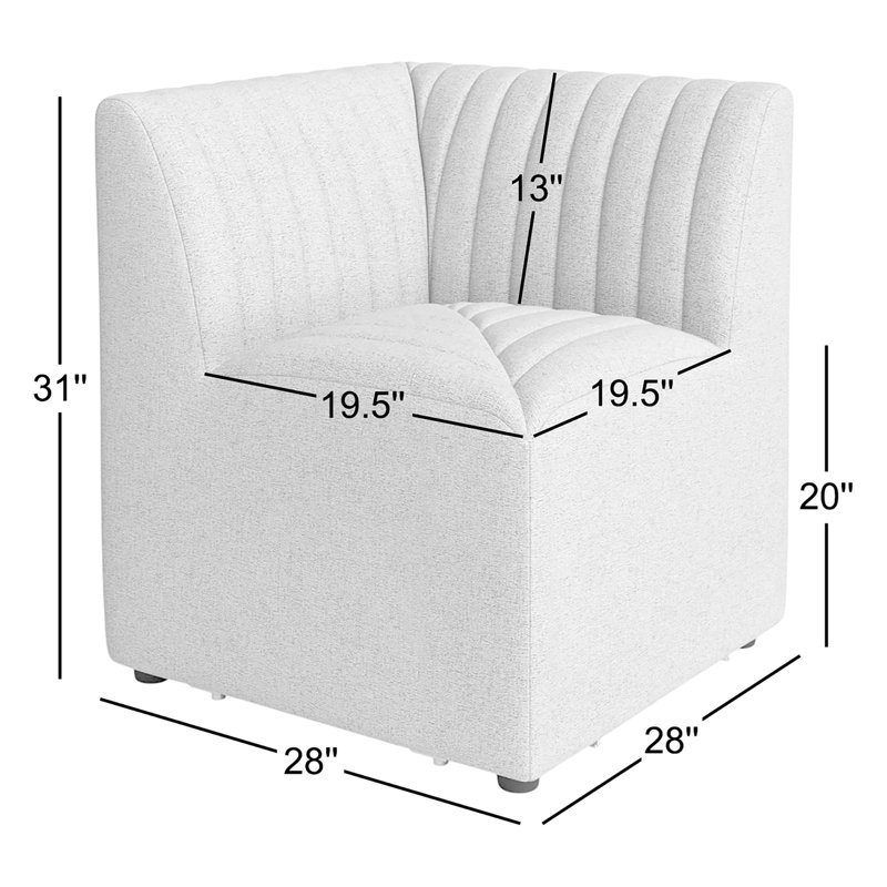 Grayson Tufted Chair, Orly Natural