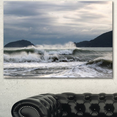 " Waves In Lerici Beach Italy "