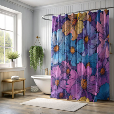 Flashy Bloom - Rideau de douche Premium