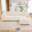 Canapé 3 places avec repose-pieds Chenille-1884469301