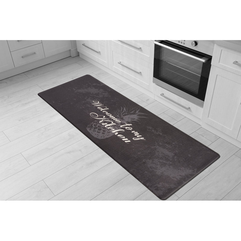 Tapis anti-fatigue Agosto Welcome, Rectangle 1 pi 6 po x 3 pi 11 po, Noir