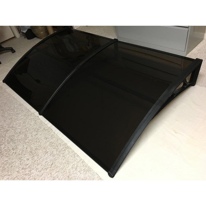 Denmir 72'' W x 12'' D Plastic Cover Retractable Door / Window Awning, Brown