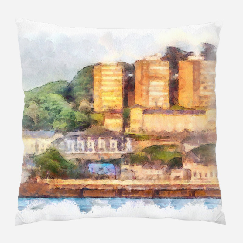 Coussin décoratif Grantville, Microsuède, Intérieur