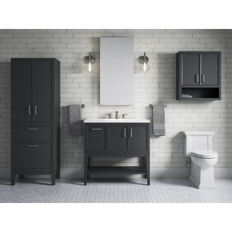 Winnow 28-In X 24-In Wall Cabinet, Slate Gray
