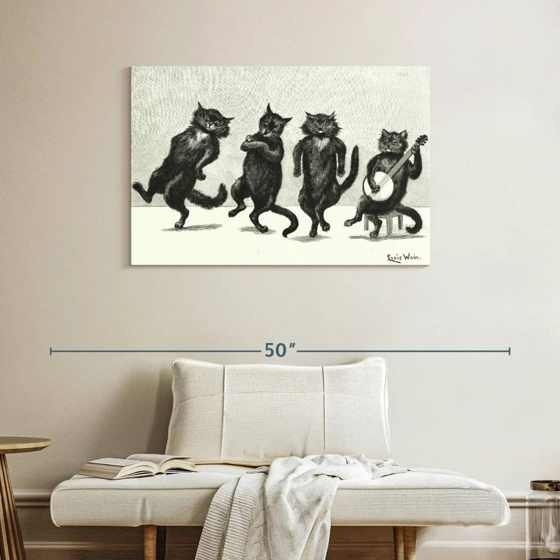 Brampt Cats Dancing, H 26 po x l 39 po
