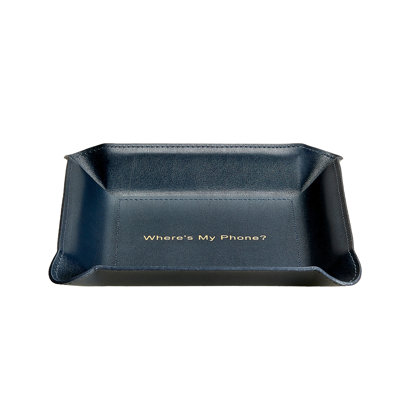 "Where's My Phone?" Leather Catchall Tray
