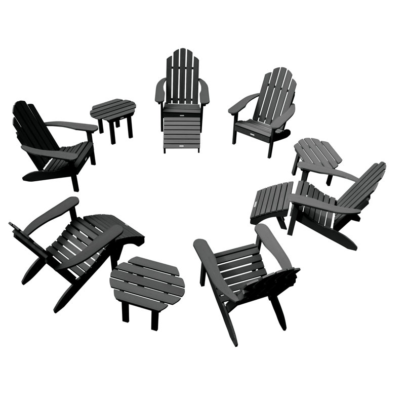 Anette 6 - Person Patio Conversation Set, Black