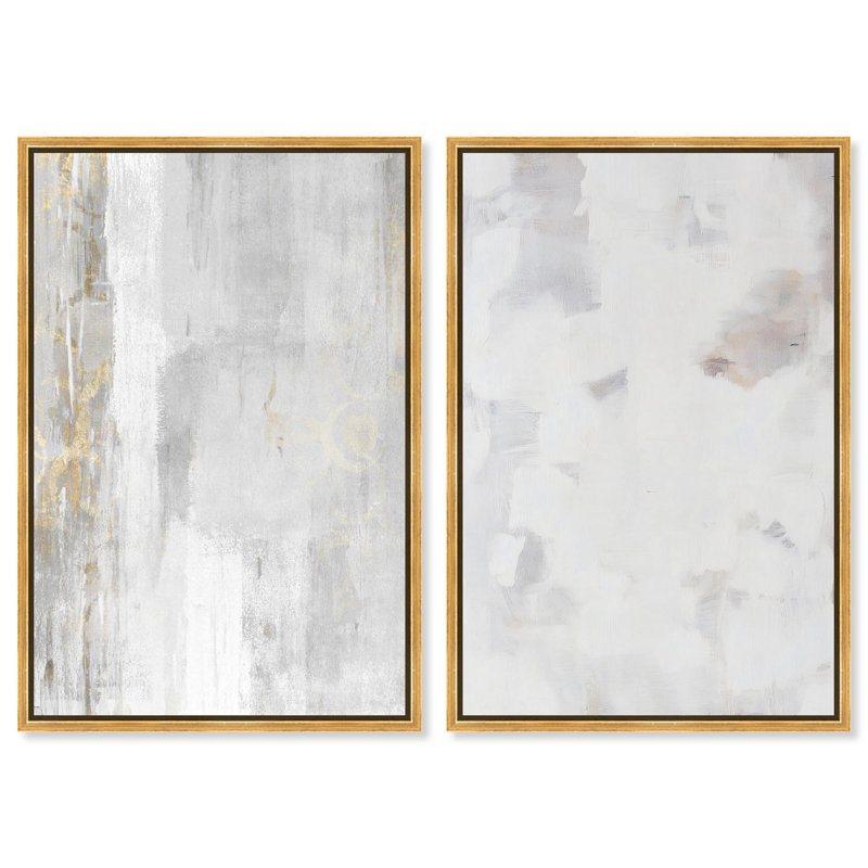 Storytelling Canvas Print Boho Gold Wall Decor Set by Art Remedy, Black Frame, 10 x 15, H 46 po x l 31 po, Gold Frame
