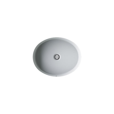 Verticyl Ceramic Oval Undermount Bathroom Sink with Overflow