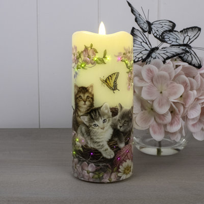 Sweet Kittens Fiber Optic Candle