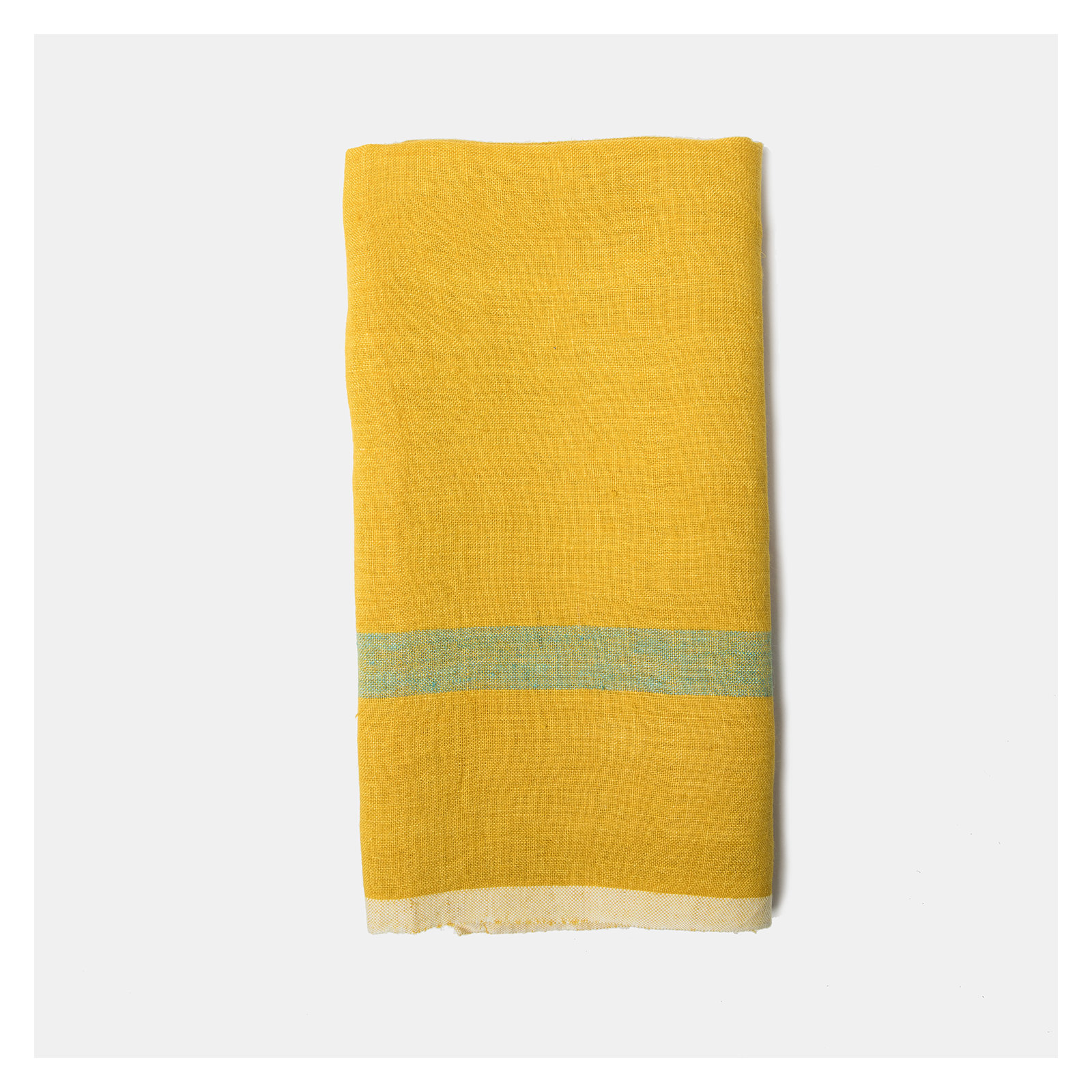 Stripe Tea Towel Kitchen Towel, Lime/Aqua