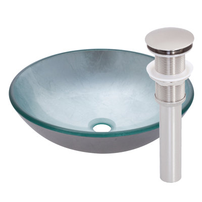 Novatto 16.5'' Glass Circular Bathroom Sink