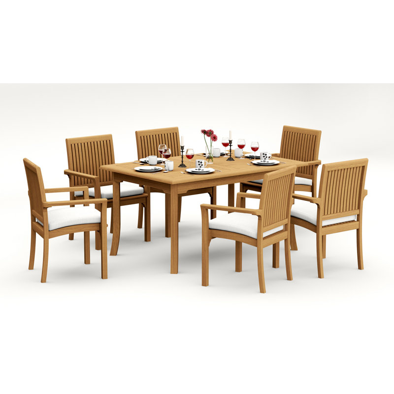 Lua Outdoor 7 - Piece Teak Dining Set