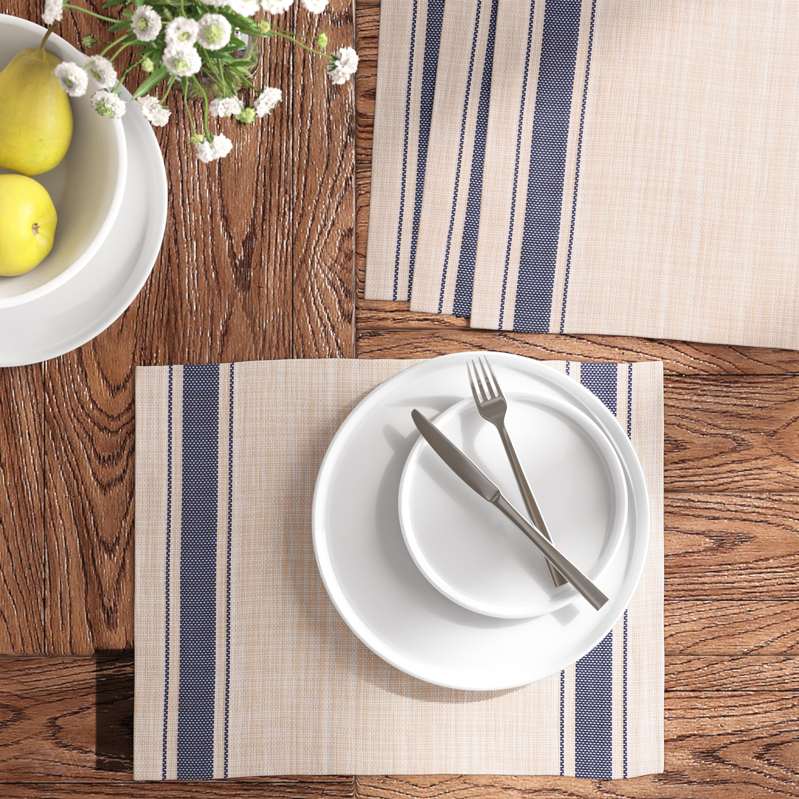 Rialta Placemat, Beige/Blue