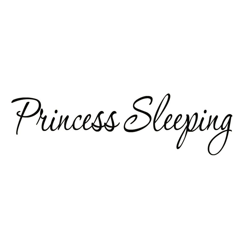 Décalcomanie murale chambre de couchage princess Drewery, 7 x 30