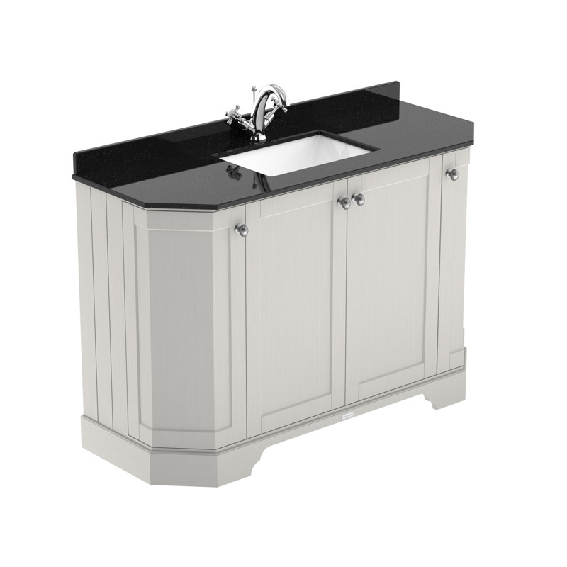 Old London 1200mm Free-standing Single Vanity, Timeless Sand, Black