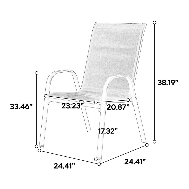3 Piece Patio Set, Gray