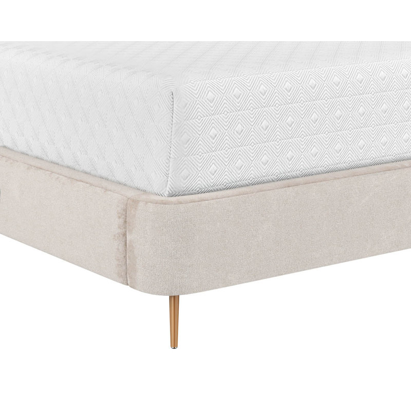 TIERRA Solid Wood Bed, Queen, Taupe