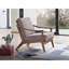 Chaise d'appoint rembourrée en mousse brune, structure en bois, assise de 24 po de largeur, capacité de poids de 220 lb avec siège en tissu, coussin amovible, poids de 36 lb-1252617395