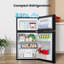  Mini réfrigérateur compact à double porte de 3,2 pieds cubes avec congélateur, thermostat réglable, porte réversible, tablettes amovibles, à faible bruit - idéal pour la chambre / bureau / dortoir / cuisine / appartement-94166379
