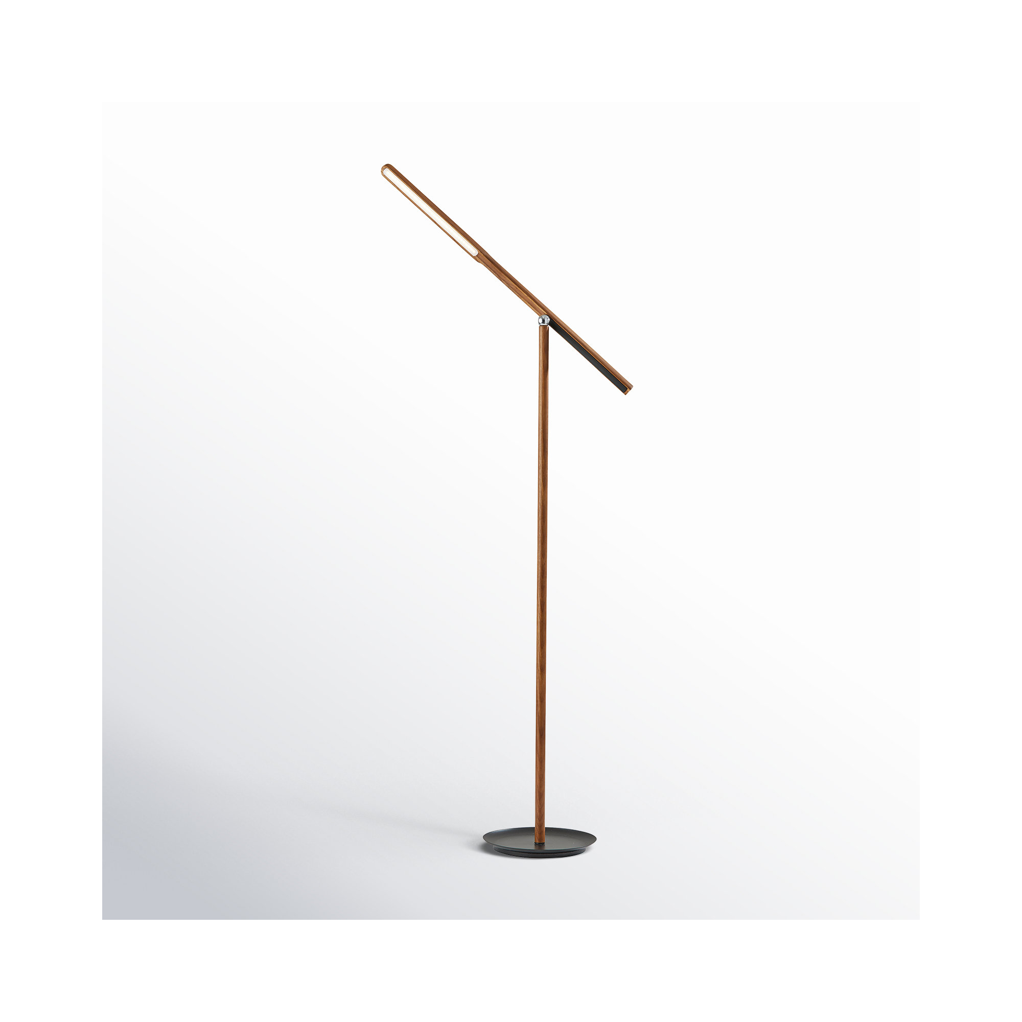 Dris 54'' Dimmable LED Floor Lamp, Walnut