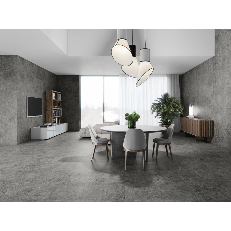 Carreau de mur et de plancher en porcelaine 23,62 po x 47,25 po, gris