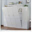 Lit escamotable double avec deux garde-robes et une tablette de rangement, plateforme pliable multifonctionnelle pour optimiser l'espace