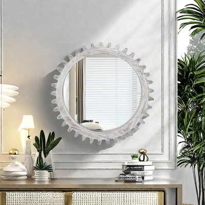 Miroir décoratif vintage en bois rétro pour suspendre le vestibule ou assembler à votre goût