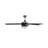 Kanali 52 inch Matte Black Ceiling fan with LED Light Kit and Remote Control