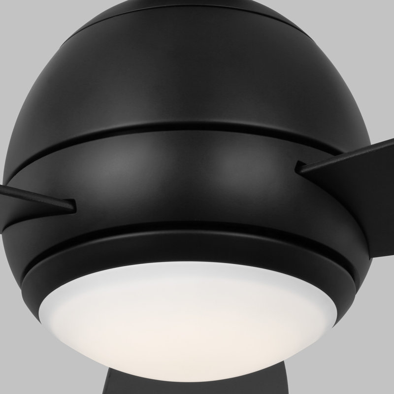 Erina 52'' Ceiling Fan with LED Lights, Midnight Black, Midnight Black