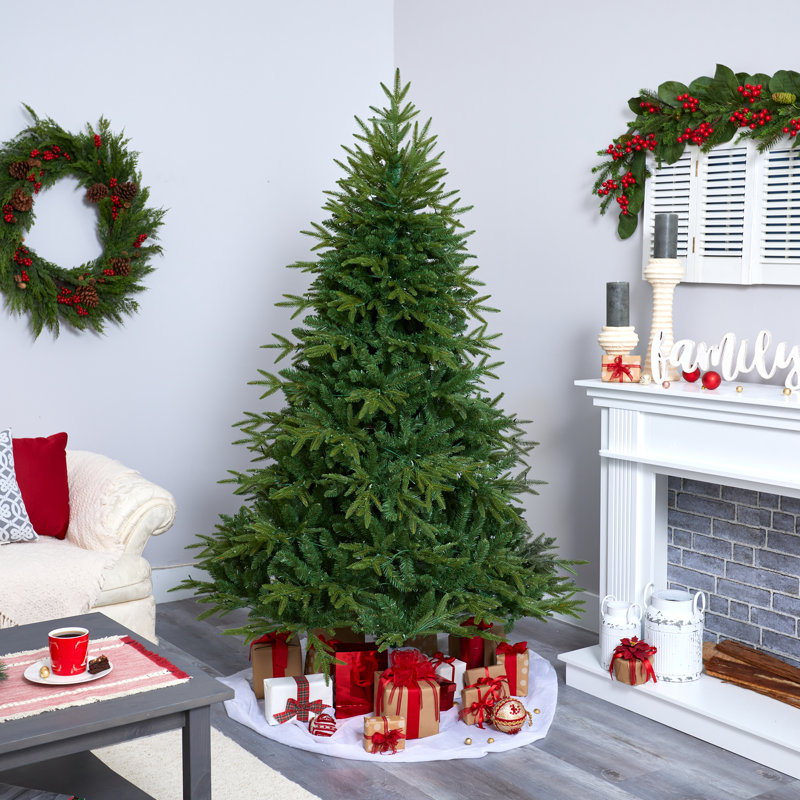 Green Lighted Artificial Christmas Tree, 6' H