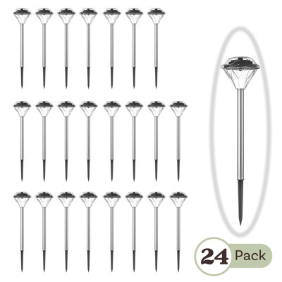 Solar Powered Integrated LED Metal Pathway Light Pack