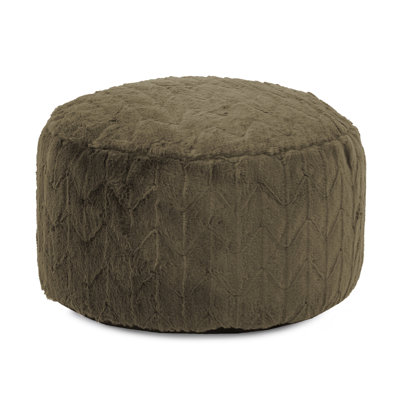 22" Wide Round Chevron Pouf Ottoman