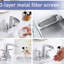 Robinet de salle de bain 4 pouces avec 2 poignées pivotantes sur 360 degrés et évier 3 trous - Rouille et nettoyable-129604039