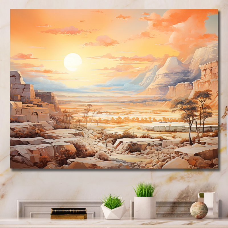 «Zenith Desert Sunset», reproduction sur toile, Toile tendue, H 34 po x l 44 po x P 1,5 po