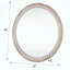 Miroir mural rond rond en bois massif