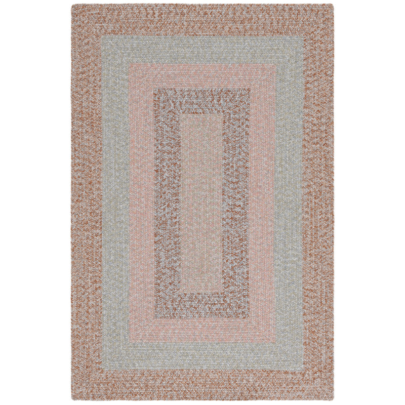 Tapis d'intérieur / extérieur lavable à la machine Kionah, Demi-cercle 2 pi x 4 pi