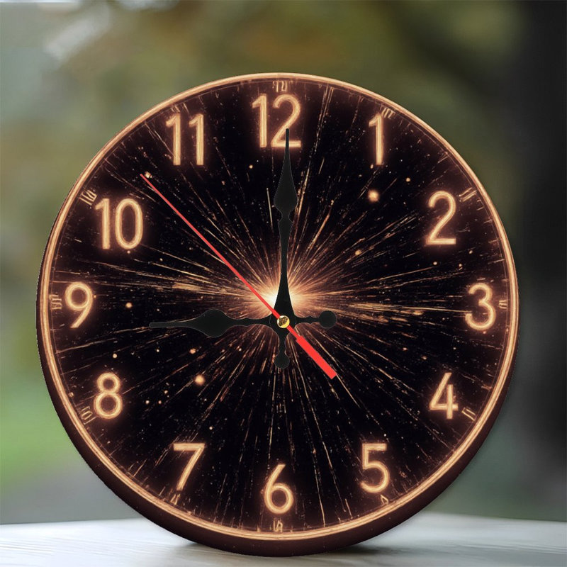 Horloge avec éclat lumineux