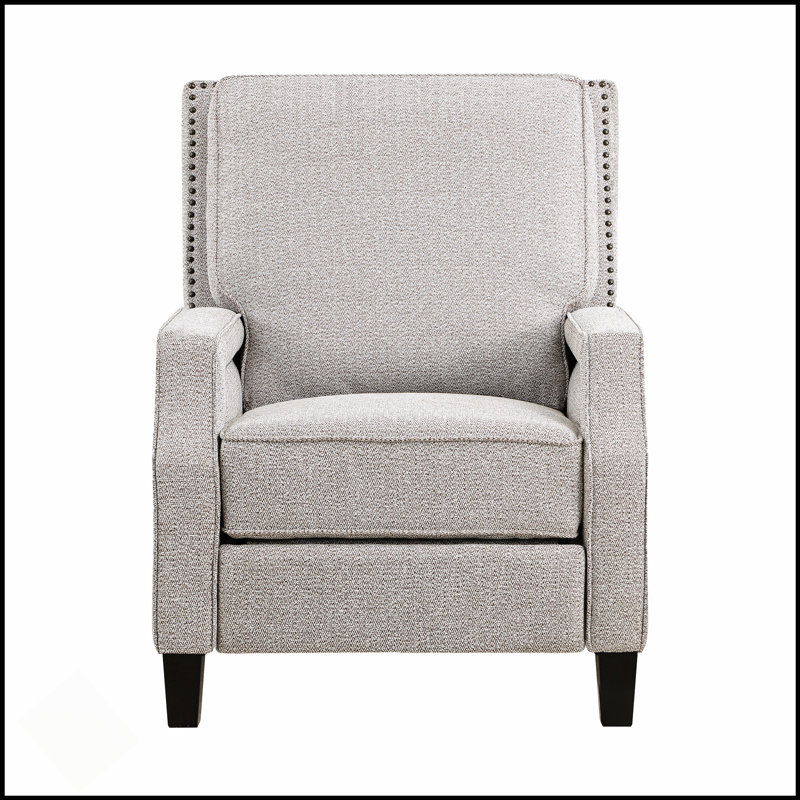 Chaise inclinable à dossier poussoir avec mouvement auto-inclinable, coussin moelleux et design élégant pour les salons modernes